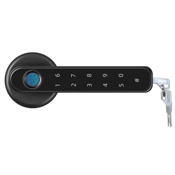 Tuya Fingerprint Smart Lock Bluetooth Keyless Door Handle Electronic Fingerprint Lever Handle Locks APP Control for Wooden Door - Image 2