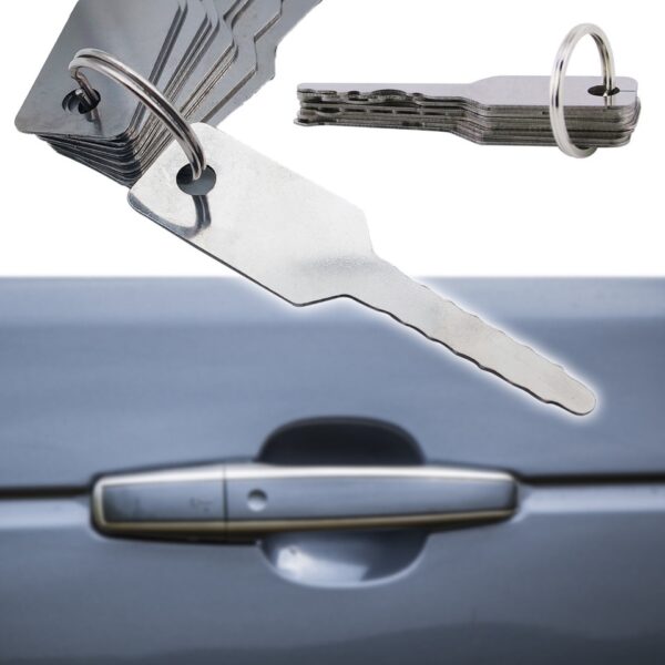 10Pcs/Set Stainless Jiggler And High Quality Keys Dual Sided Car Unlock Lock Open Repair Accessories Auto Replacement Tool Kit - Image 3