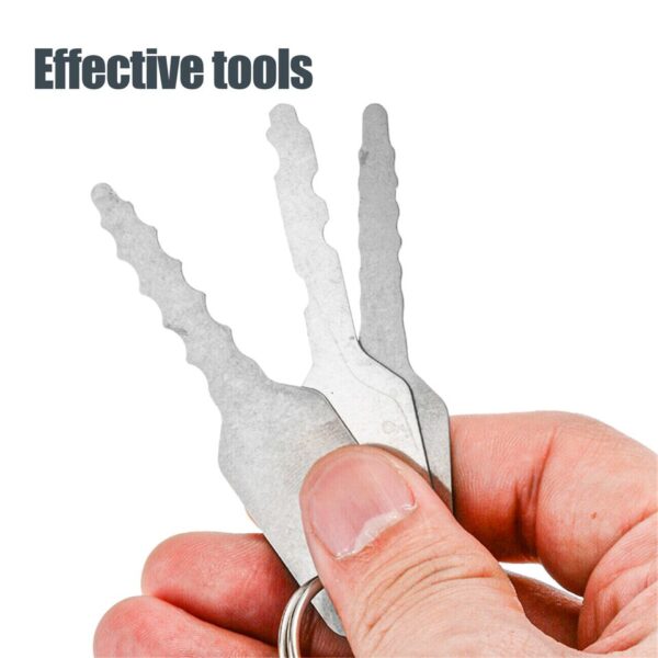 10Pcs/Set Stainless Jiggler And High Quality Keys Dual Sided Car Unlock Lock Open Repair Accessories Auto Replacement Tool Kit - Image 2