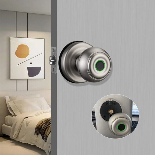 Smart Door knob, Fingerprint Door Lock Smart Lock Biometric Door Lock Fingerprint Door knob with App Control, Great for Bedrooms,Cloakroom,Apartments Offices,Hotels - Image 4