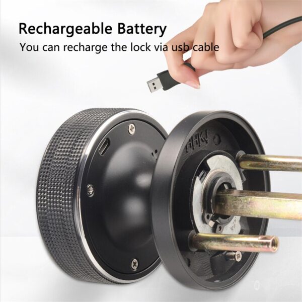 Fingerprint Lock Smart Tuya Knob Door Lock Support Key Password Bluetooth APP Unlock Rechargeable Battery - Image 5