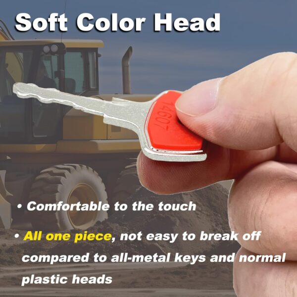 Redesign Plastic Head 14603 14607 14707 14657 for JCB Bomag Terex Mini Excavators New Holland and Ford Vibromax Maxi Skytrak, Dynapac LG200/LG500 Compactor, Volvo Upright Equipment Key #16MP - Image 4