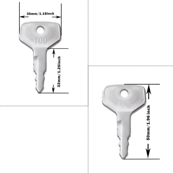 Ignition Key Kubota RTV1100 - S8077 36919-75190, Kubota Tractor Key for M Series L3600DT-C L4200DT-C #100 - Image 3