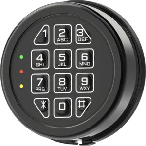 High Security Electronic Safe Lock Replacement Keypad with Solenoid Lock & 2 Override Keys, Fit Safe Box and More
