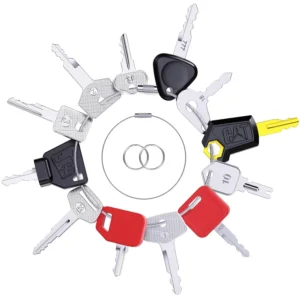 12PCS Construction Machinery Master Key Set Fit CAT JD JCB KOMATSU LUCAS BOBCAT HITACHI
