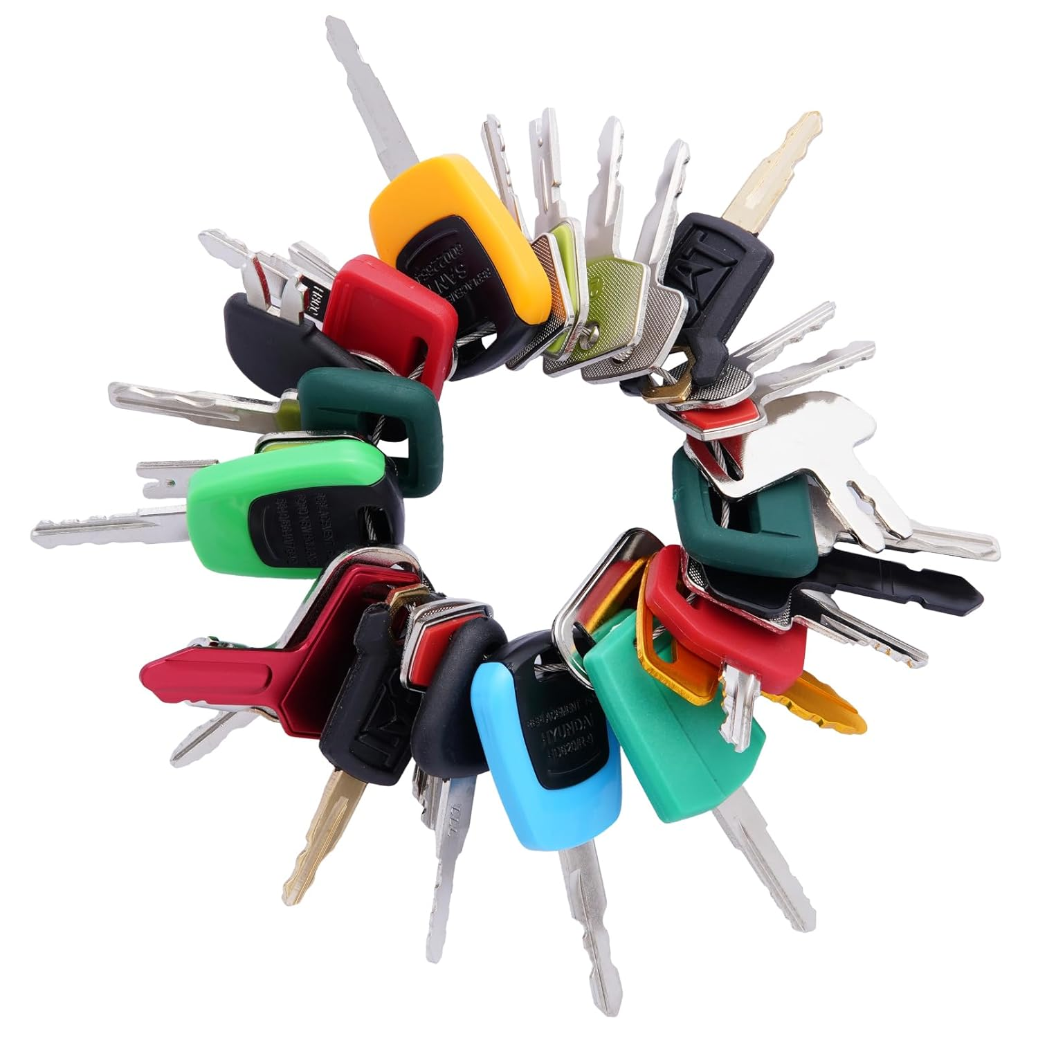 32 PCS Construction Keys for CAT Caterpillar John Deere Case JCB Hyster Hitachi