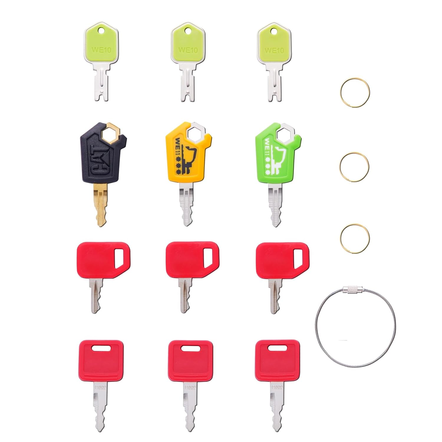 12 PCS Construction Machine Ignition Key for CAT Caterpillar 5P8500 Hyster 166